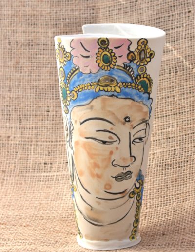 Porcelain Vase with Buddha
