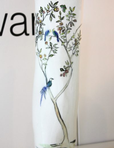 Porcelain Vase with Lovebirds